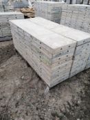 (9) 12" x 4' Wall-Ties / Durand Aluminum Concrete Forms, Smooth 8" Hole Pattern, Located in