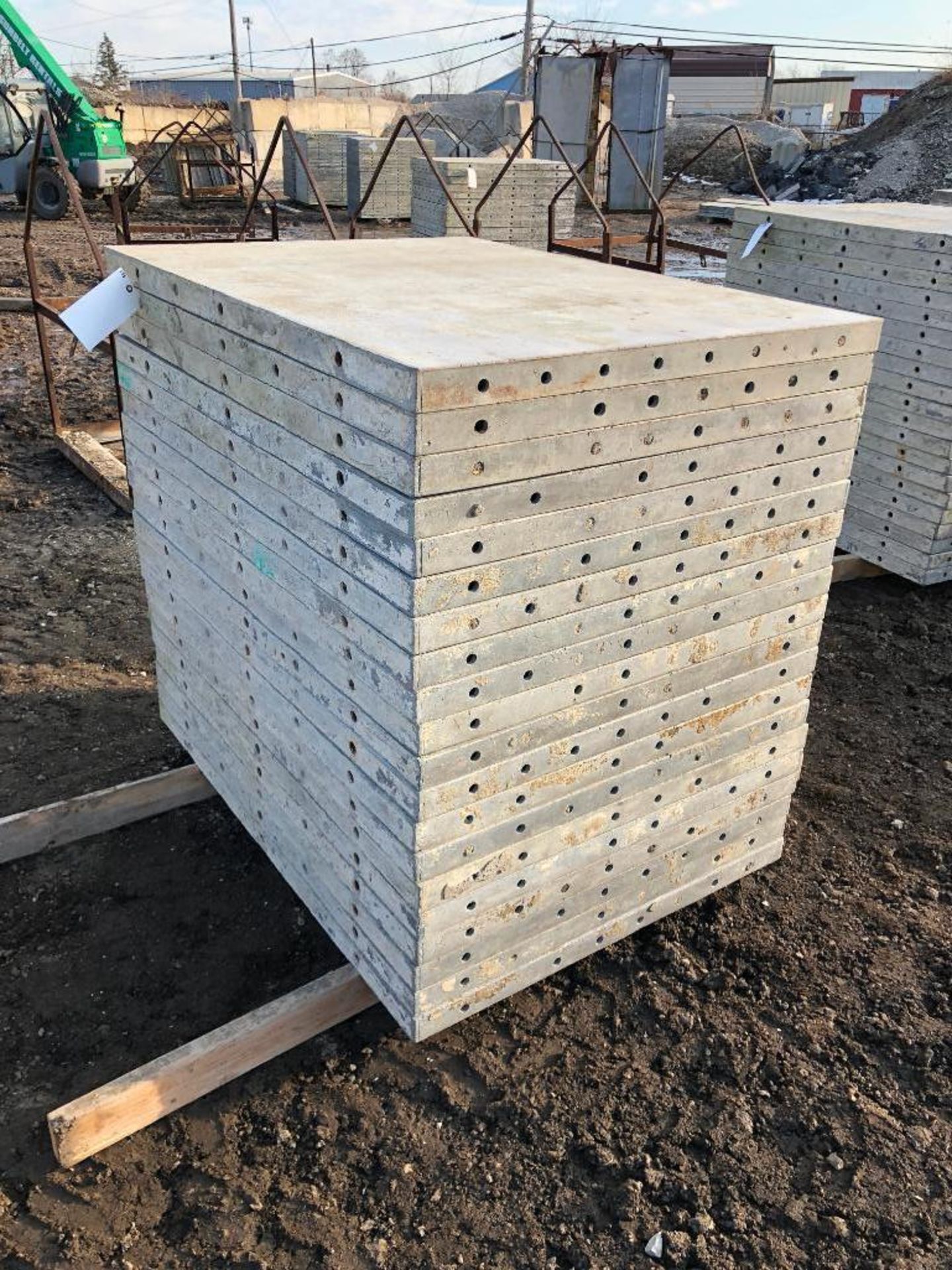 (20) 36" x 4' Wall-Ties / Durand Aluminum Concrete Forms, Smooth 8" Hole Pattern with Attached