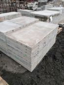 (10) 24" x 4' Wall-Ties / Durand Aluminum Concrete Forms, Smooth 8" Hole Pattern, Located in