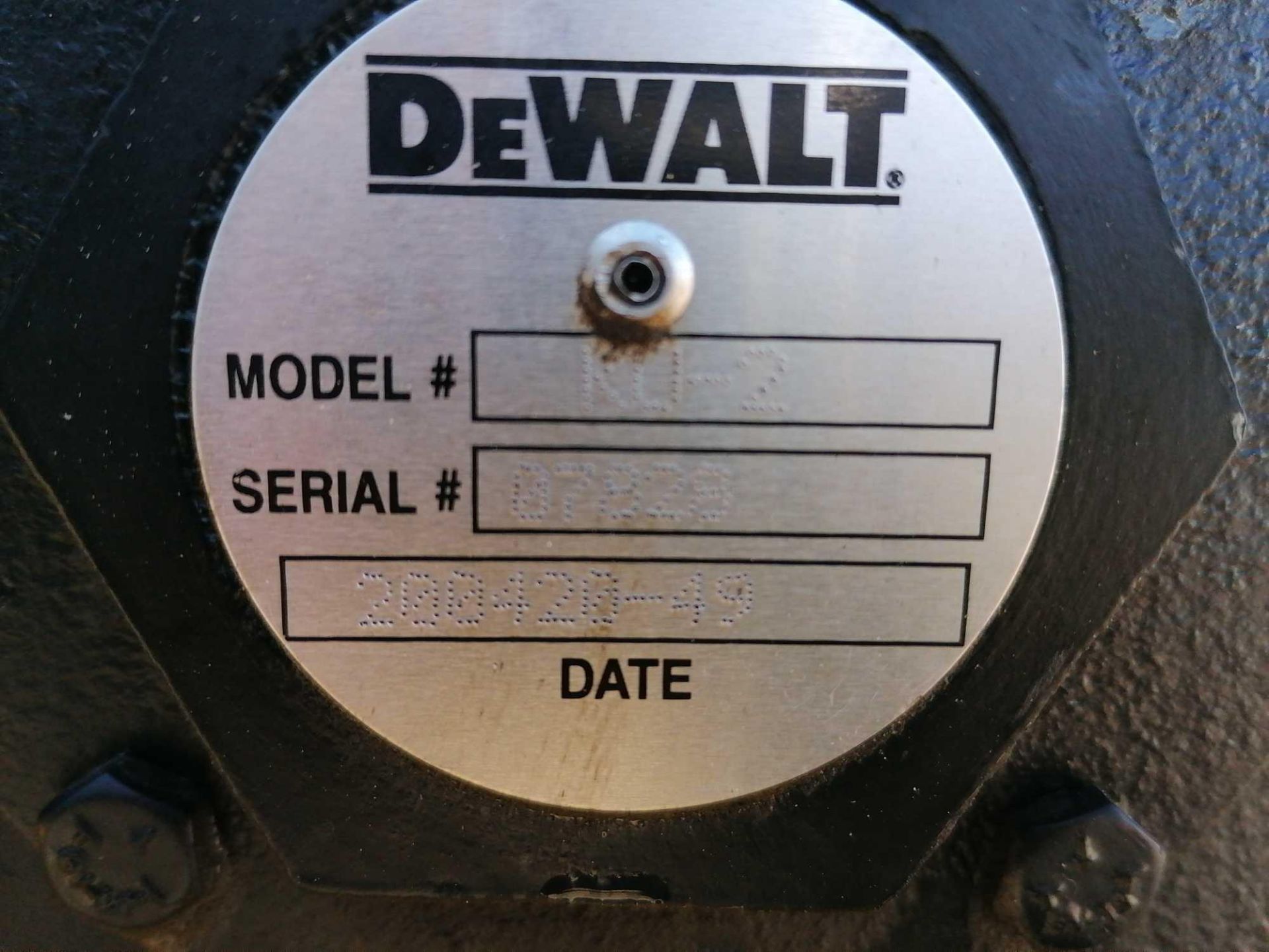 DEWALT KU-2 Gas Powered Air Compressor, Model D55270, Serial #07828, Honda GX160 5.5 Motor. - Image 7 of 9