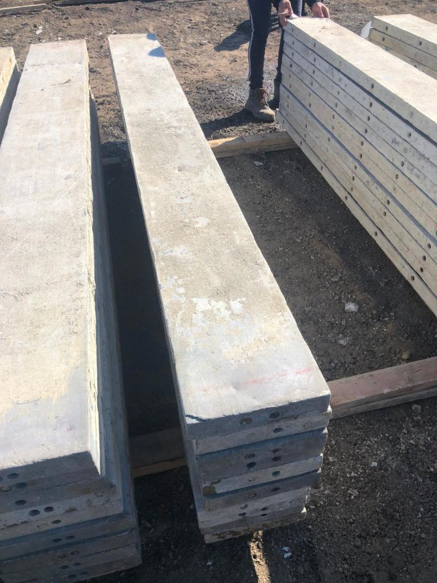 (10) 10" x 8' Western Aluminum Concrete Forms, Smooth 6-12 Hole Pattern, Located in Naperville, IL - Image 2 of 2