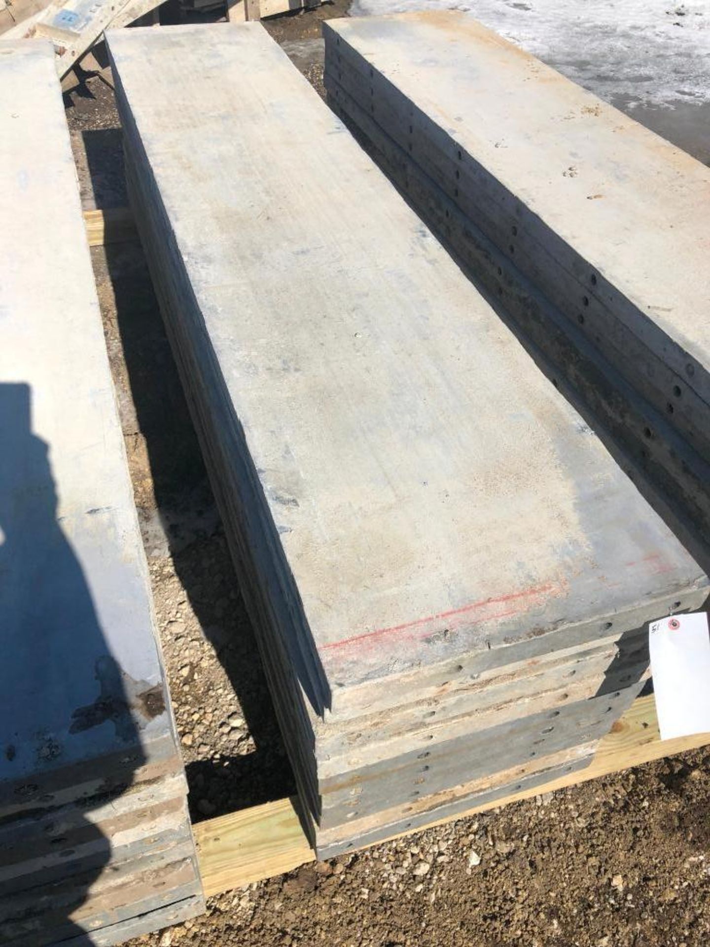 (10) 20" x 8' Western Aluminum Concrete Forms, Smooth 6-12 Hole Pattern, Located in Naperville, IL - Image 2 of 3