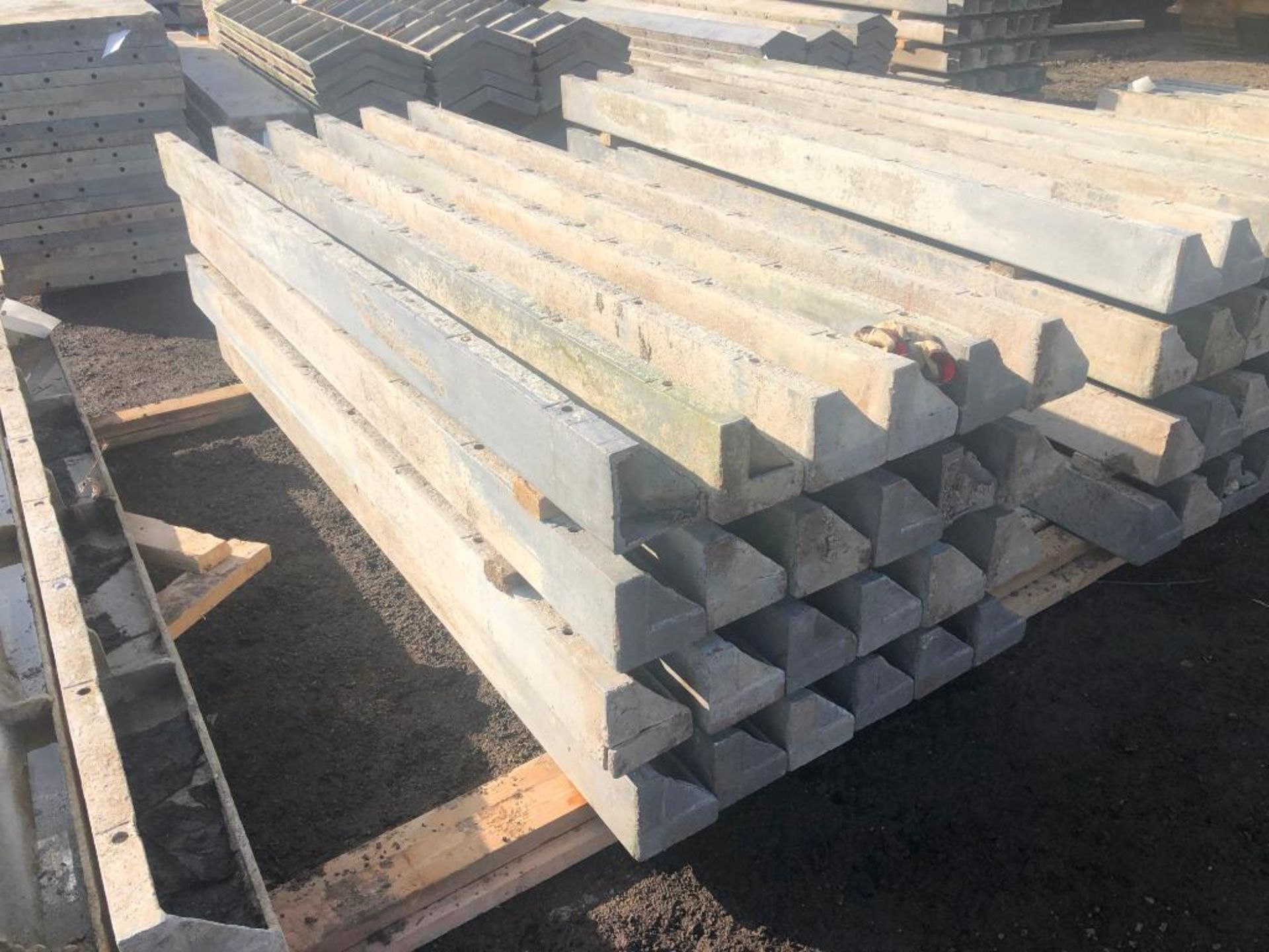 (12) 6" x 6" x 8' ISC Western Aluminum Concrete Forms, Smooth 6-12 Hole Pattern, Located in