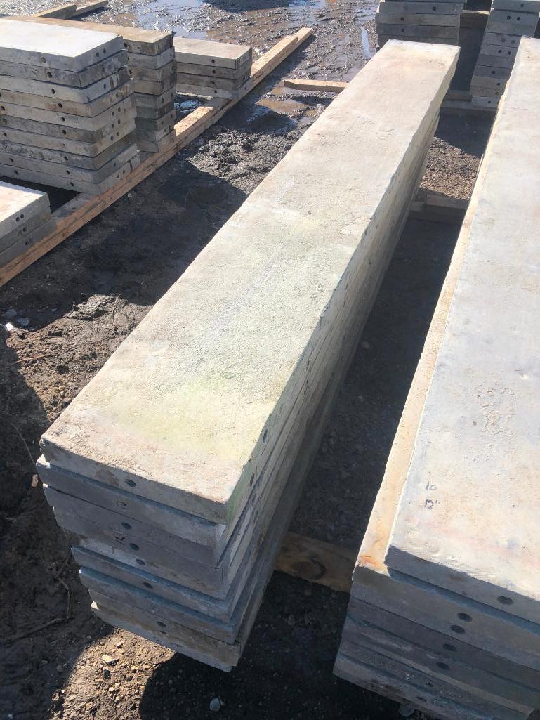 (10) 12" x 8' Western Aluminum Concrete Forms, Smooth 6-12 Hole Pattern