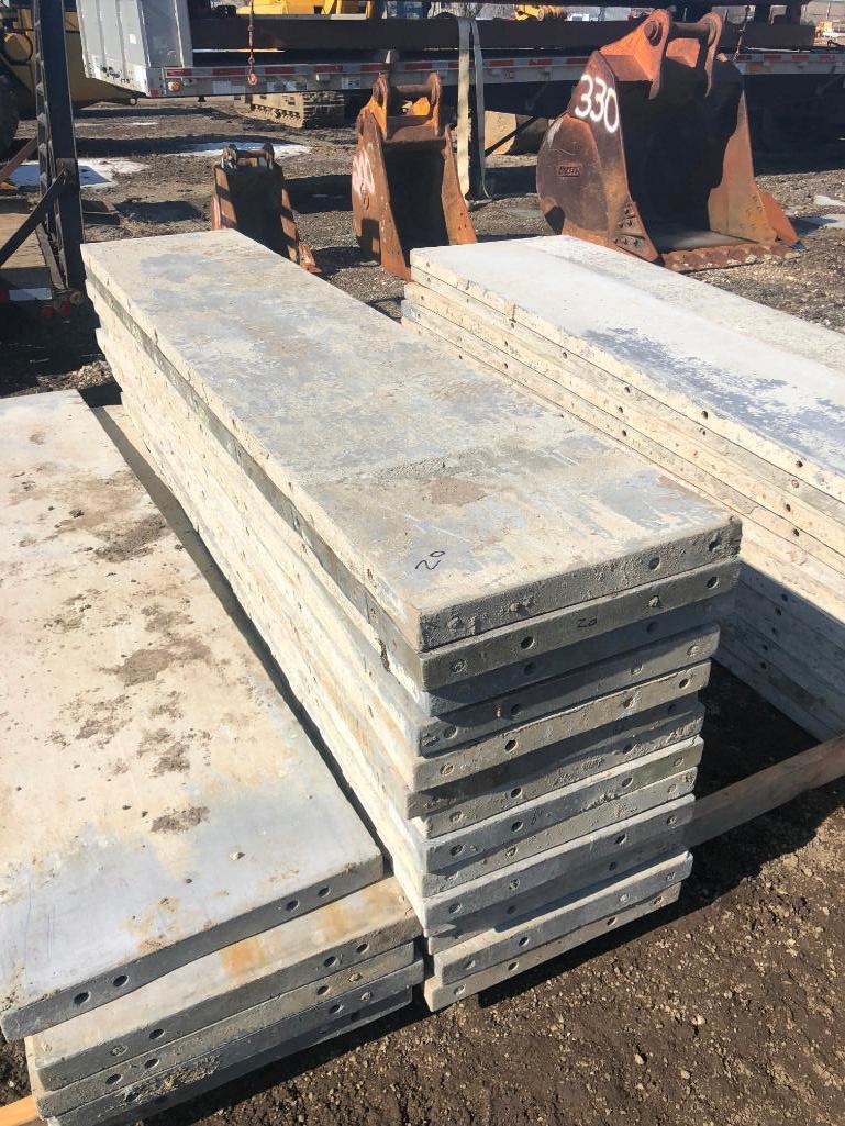 (14) 20" x 8' Western Aluminum Concrete Forms, Smooth 6-12 Hole Pattern