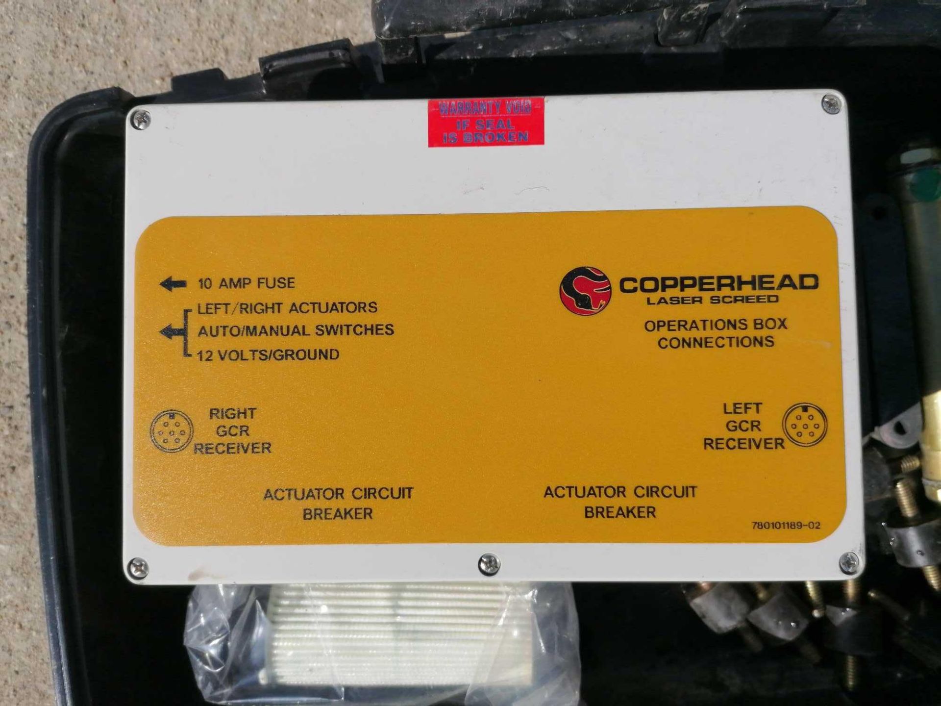 Somero Copperhead Laser Screed, (1) Operation Box Connections, (1) Trimble Model GCR-4, Serial # - Image 14 of 33