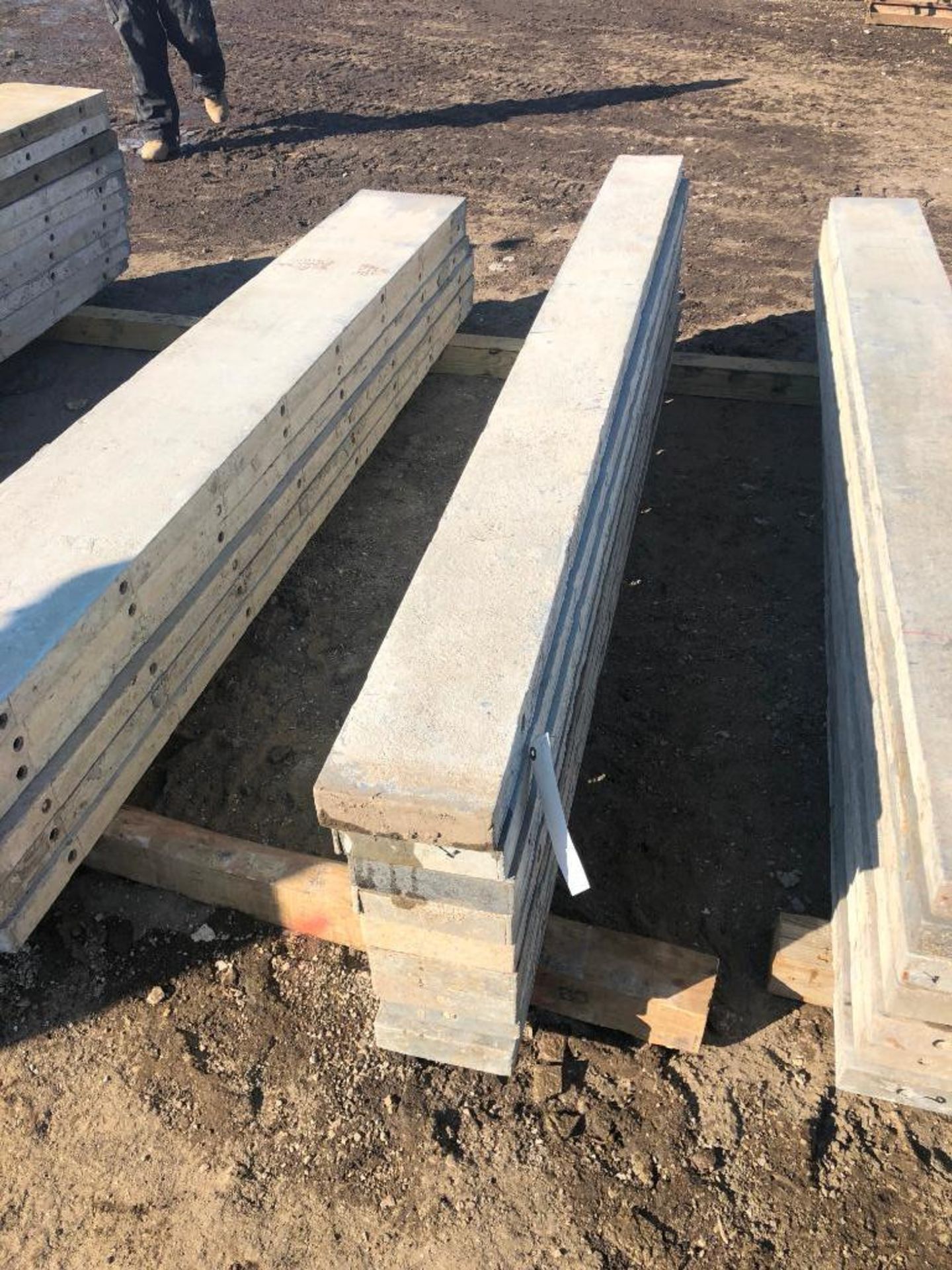 (9) 7" x 8' Western Aluminum Concrete Forms, Smooth 6-12 Hole Pattern, Located in Naperville, IL