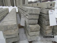 (6) 5" x 9' Durand Aluminum Concrete Forms, Textured Brick, 8" Hole Pattern, Located in Waldo, WI