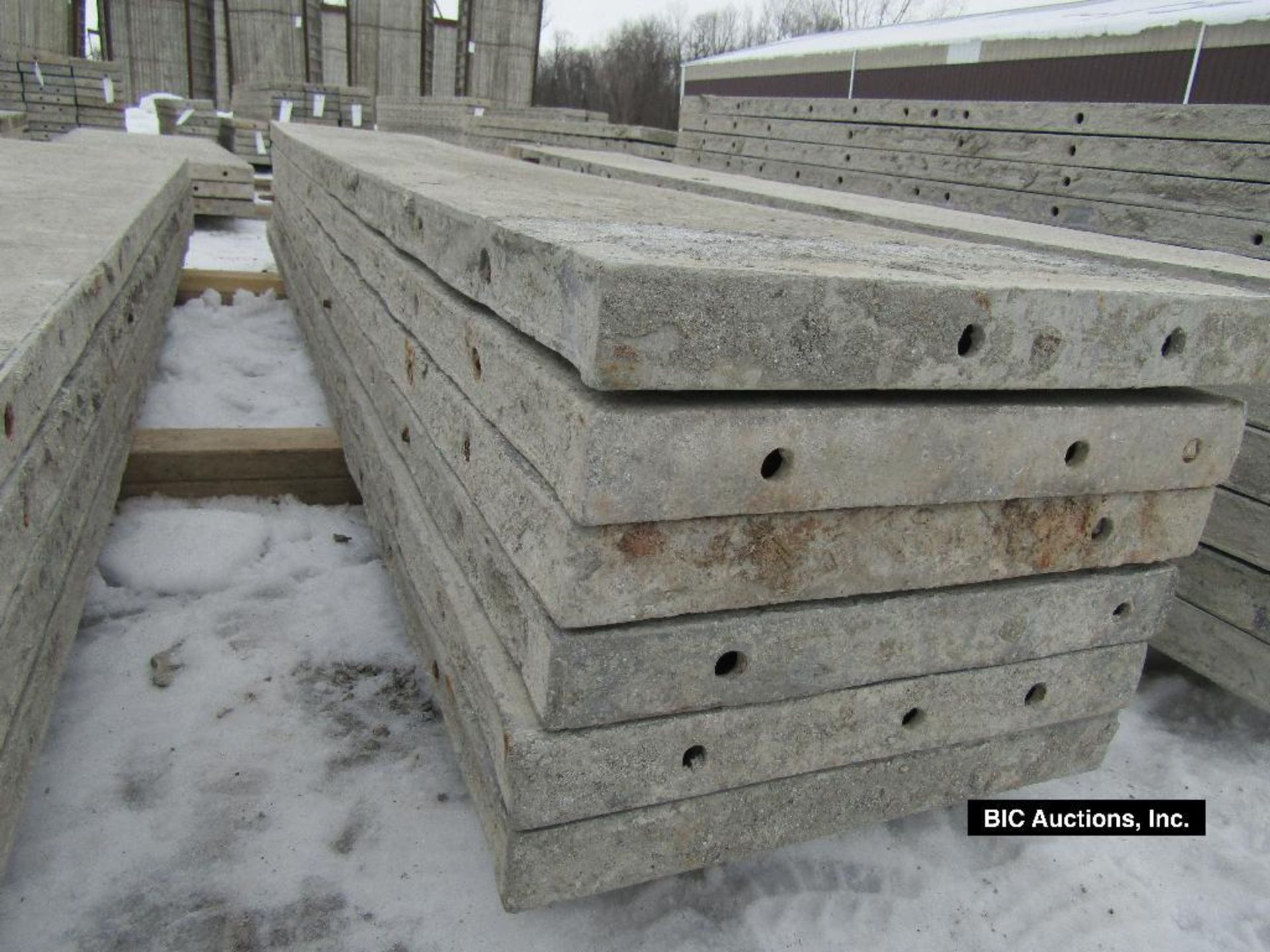 (6) 18" x 9' Durand Aluminum Concrete Forms, Smooth 8" Hole Pattern, Located in Waldo, WI - Image 2 of 2