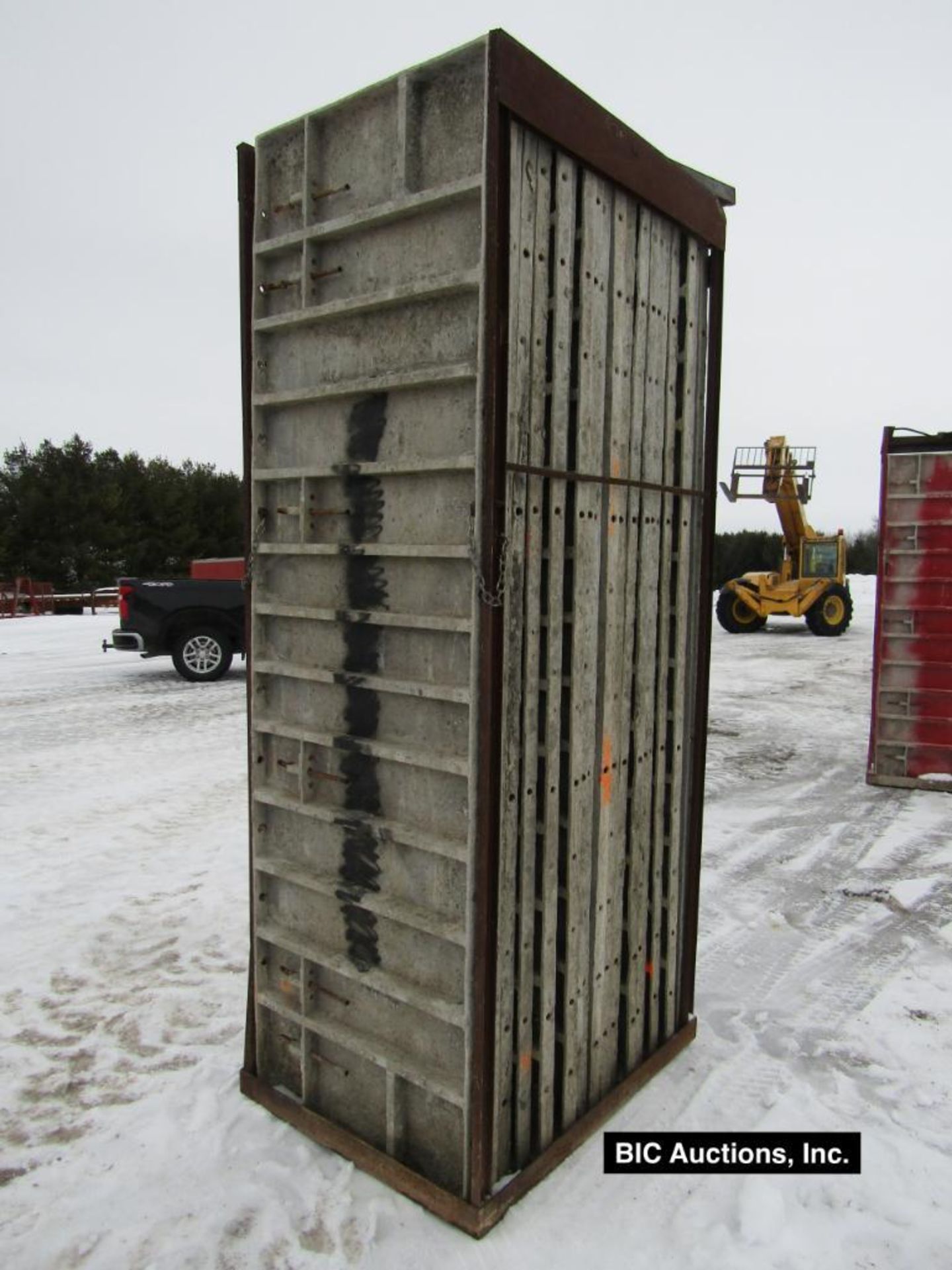 (20) 32" X 9' Durand Aluminum Concrete Forms, Smooth 8" Hole Pattern with attached Hardware - Image 2 of 2