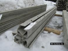(1) 4" x 4" x 9' Hinged, (5) 4" x 4" x 9' ISC & (1) 6" x 4" x 9' ISC Durand Aluminum Concrete Forms,