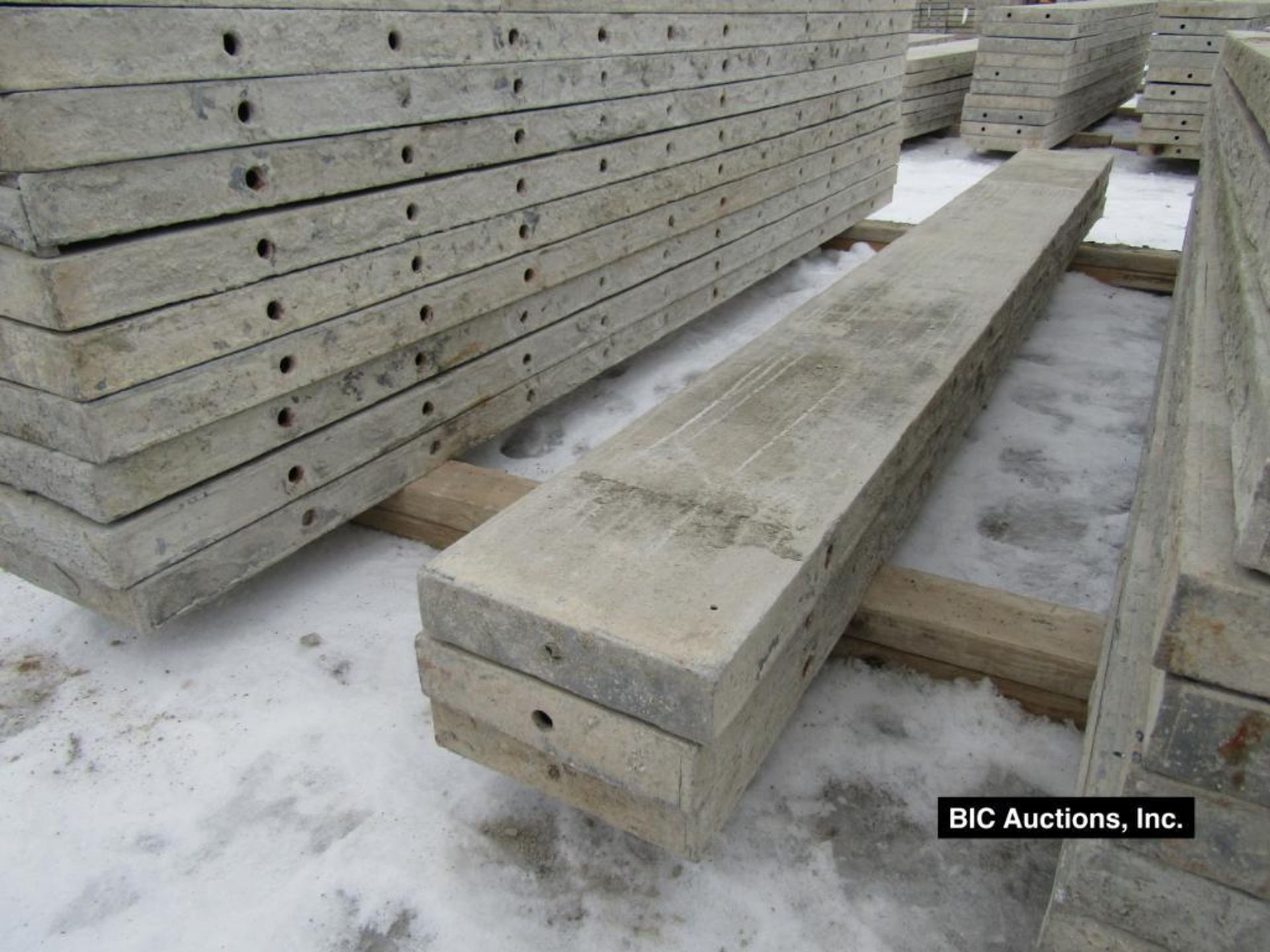 (3) 9" x 8' Durand Aluminum Concrete Forms, Smooth 8" Hole Pattern, Located in Waldo, WI - Image 2 of 2