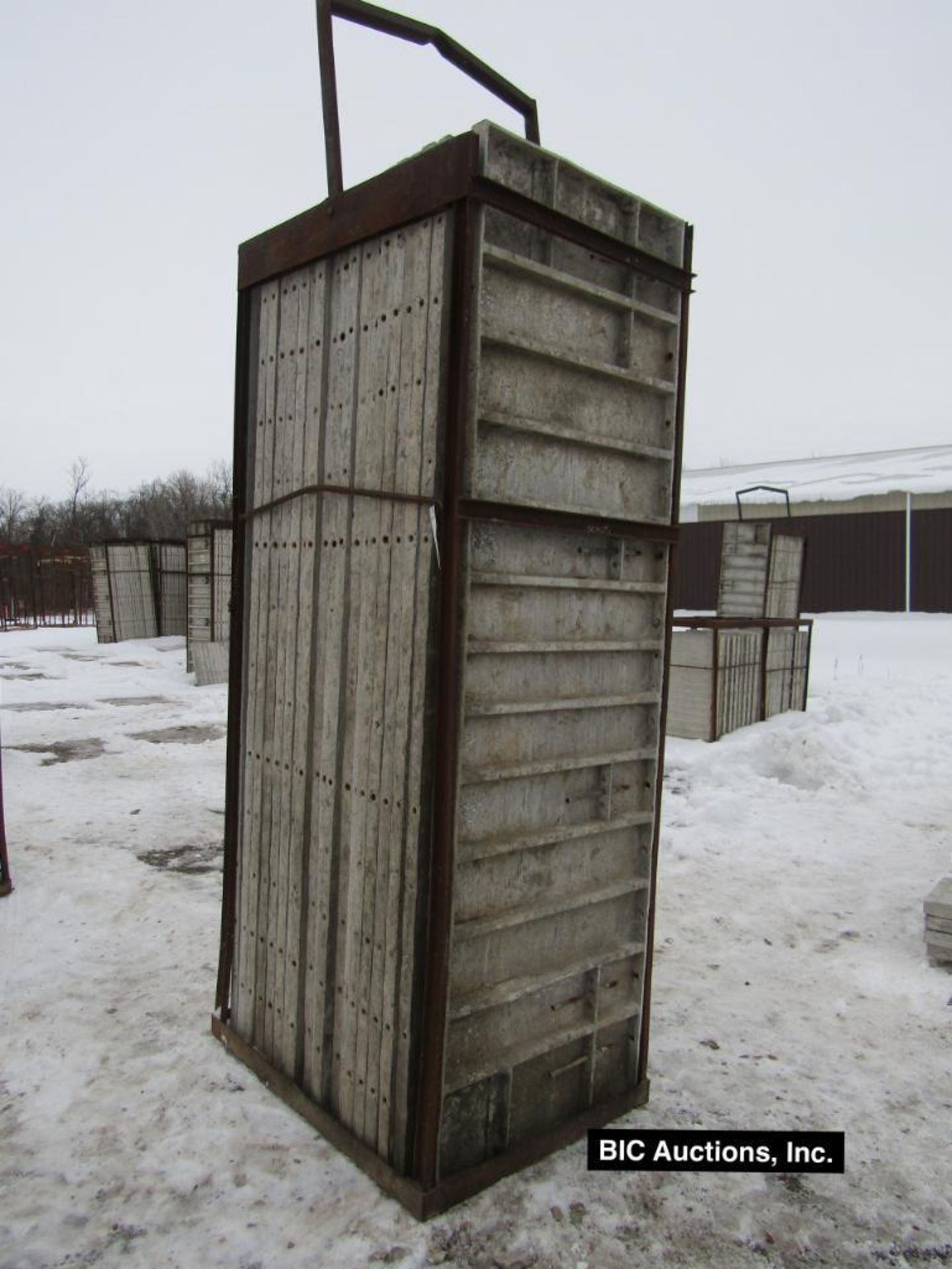 (20) 32" X 9' Durand Aluminum Concrete Forms, Smooth 8" Hole Pattern with attached Hardware