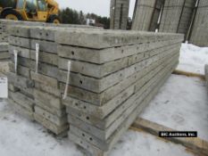 (10) 10" x 9' Durand Aluminum Concrete Forms, Textured Brick, 8" Hole Pattern, Located in Waldo, WI