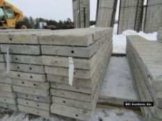 (10) 13" x 9' Durand Aluminum Concrete Forms, Textured Brick, 8" Hole Pattern, Located in Waldo, WI