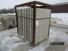 (18) 32" x 4' Durand Aluminum Concrete Forms, Textured Brick, 8" Hole Pattern including Basket,