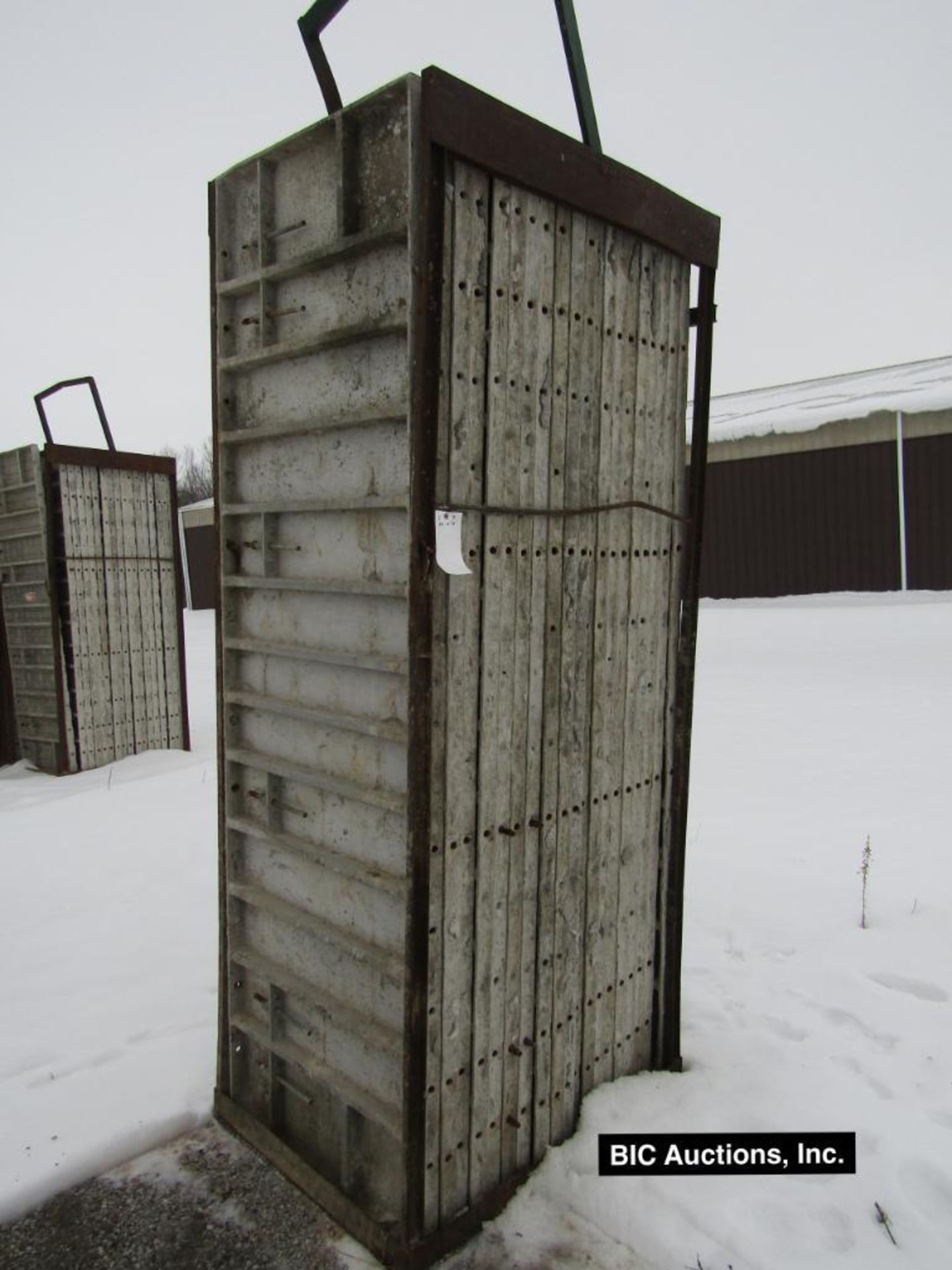 (20) 32" X 9' Durand Aluminum Concrete Forms, Smooth 8" Hole Pattern with attached Hardware