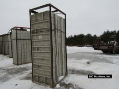 (18) 32" x 8' Durand Aluminum Concrete Forms, Textured Brick, 8" Hole Pattern, Located in Waldo, WI