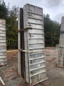 (12) 32" x 10' Precise Aluminum Concrete Forms, Smooth 8" Hole Pattern with Attached Hardware,