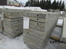 (10) 14" x 9' Durand Aluminum Concrete Forms, Smooth 8" Hole Pattern, Located in Waldo, WI