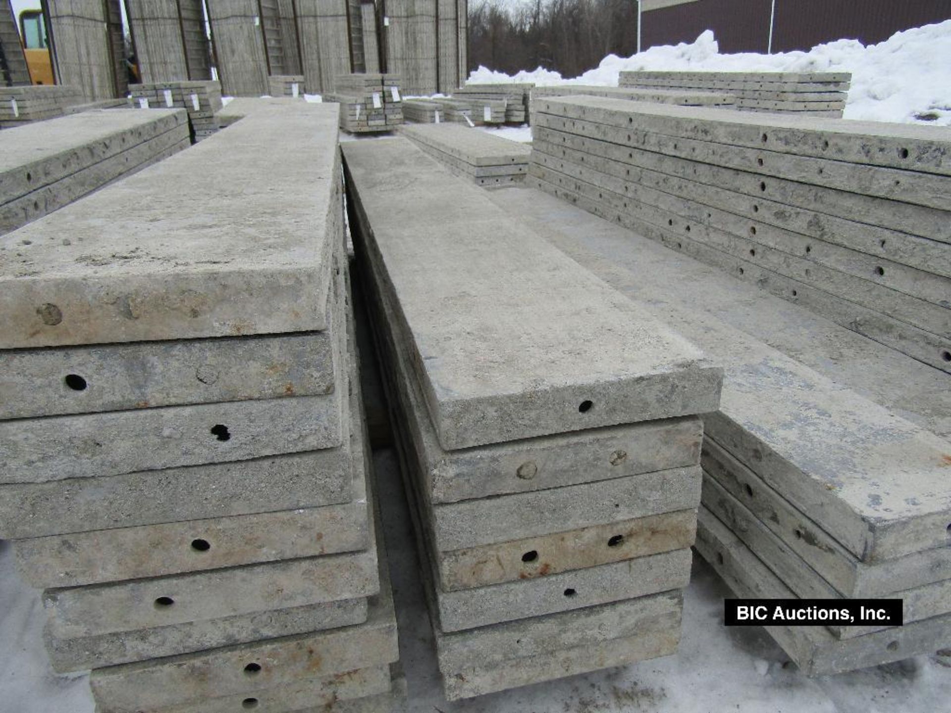 (7) 12" x 9' Durand Aluminum Concrete Forms, Smooth 8" Hole Pattern, Located in Waldo, WI - Image 2 of 2