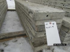 (7) 11" x 9' Durand Aluminum Concrete Forms, Textured Brick, 8" Hole Pattern, Located in Waldo, WI