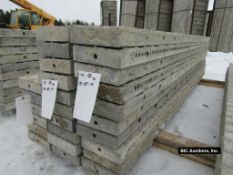 (10) 8" x 9' Durand Aluminum Concrete Forms, Textured Brick, 8" Hole Pattern, Located in Waldo, WI