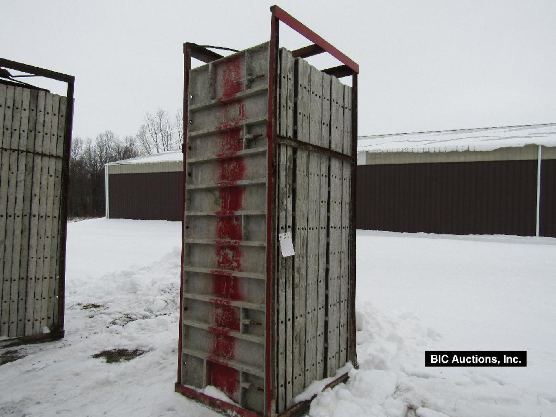 (20) 32" x 8' Durand Aluminum Concrete Forms, Smooth 8" Hole Pattern with attached Hardware - Image 2 of 2