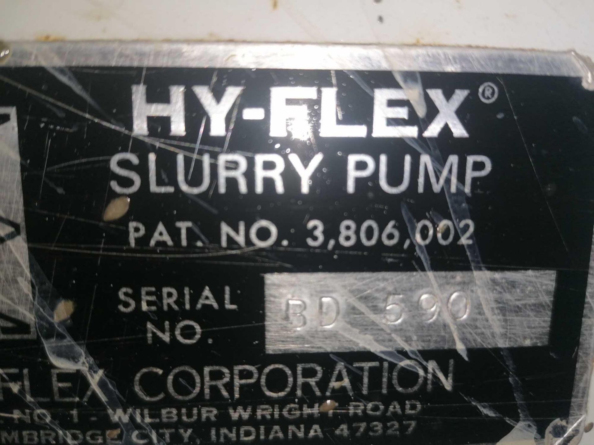 Hy-Flex Slurry Pump, Serial # BD590 , Model # 6K938-B Dayton Motor. Located in Waldo, WI - Image 8 of 8