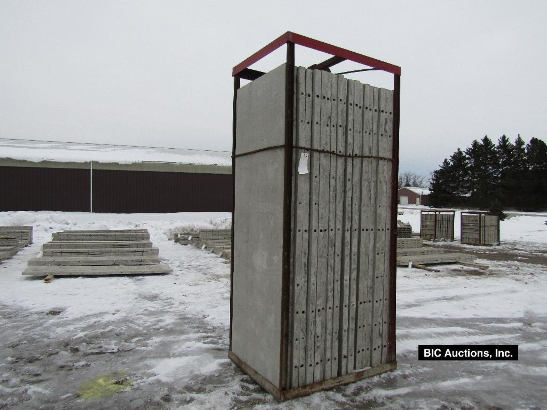 (20) 32" x 8' Durand Aluminum Concrete Forms, Smooth 8" Hole Pattern with attached Hardware