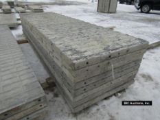 (8) 32" x 9' Durand Aluminum Concrete Forms, Textured Brick, 8" Hole Pattern, Located in Waldo, WI