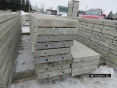 (10) 14" x 9' Durand Aluminum Concrete Forms, Textured Brick, 8" Hole Pattern, Located in Waldo, WI