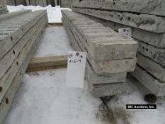 (4) 6" x 9' Durand Aluminum Concrete Forms, Textured Brick, 8" Hole Pattern, Located in Waldo, WI