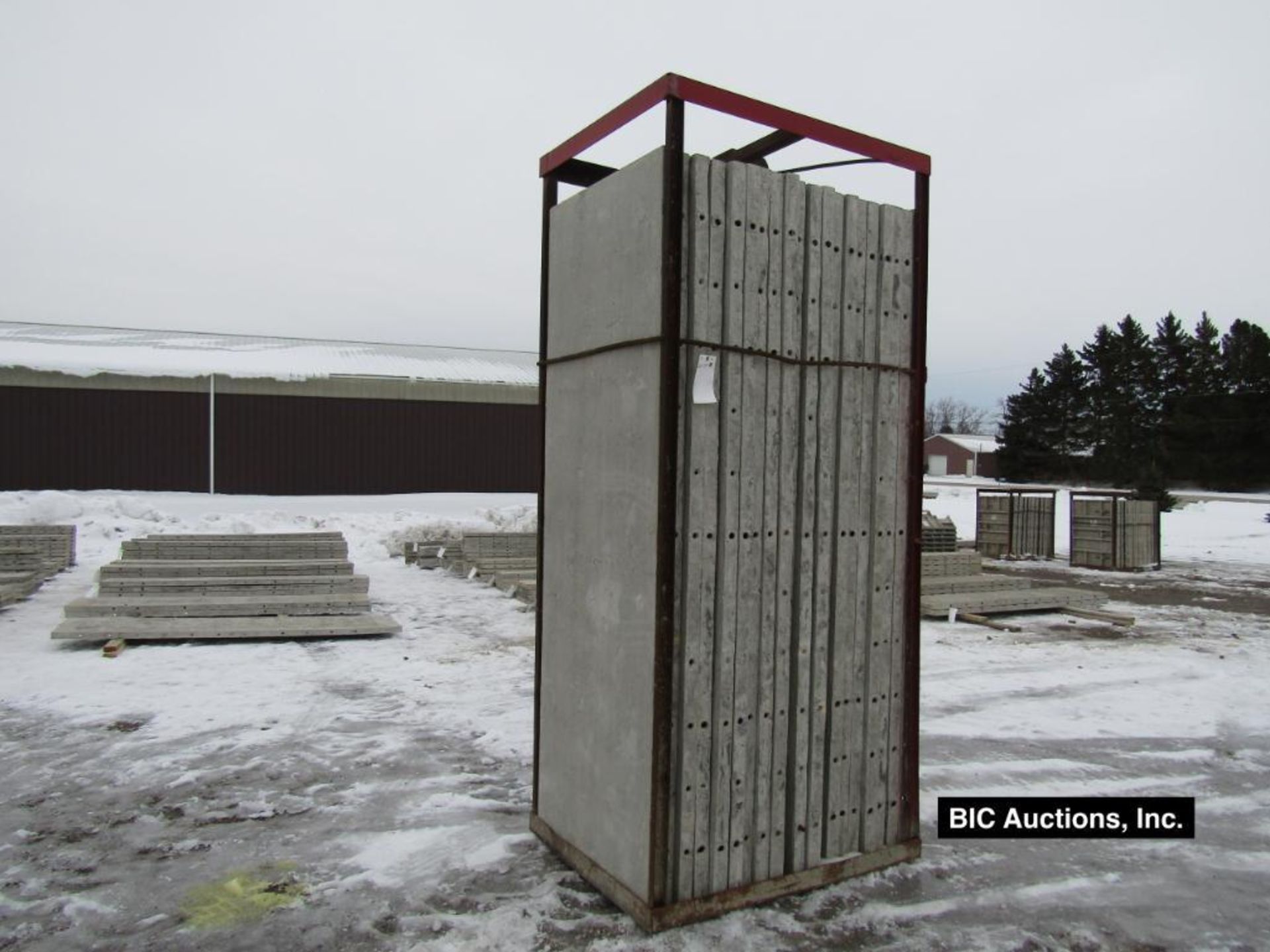 (20) 32" x 8' Durand Aluminum Concrete Forms, Smooth 8" Hole Pattern with attached Hardware - Image 3 of 4