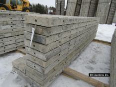 (10) 9" x 9' Durand Aluminum Concrete Forms, Textured Brick, 8" Hole Pattern, Located in Waldo, WI