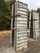 (12) 32" x 10' Precise Aluminum Concrete Forms, Smooth 8" Hole Pattern with Attached Hardware,