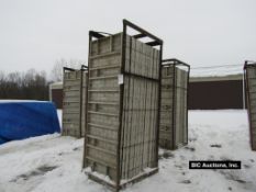 (18) 32" x 8' Durand Aluminum Concrete Forms, Textured Brick, 8" Hole Pattern, Located in Waldo, WI