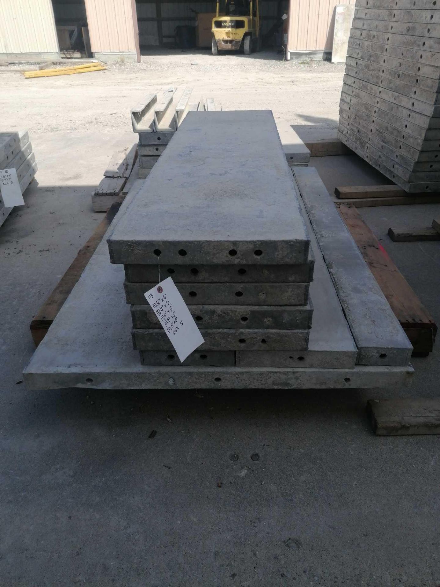 5' Miscellaneous Sizes Durand Aluminun Concrete Forms, (1) 36" x 5', (5) 16" x 5', (1) 11" x 5', (1)