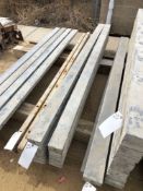 (10) 4" x 8' Wall-Ties Aluminum Concrete Forms, Smooth 6-12 Hole Pattern. Located at 6180 W 10th St,