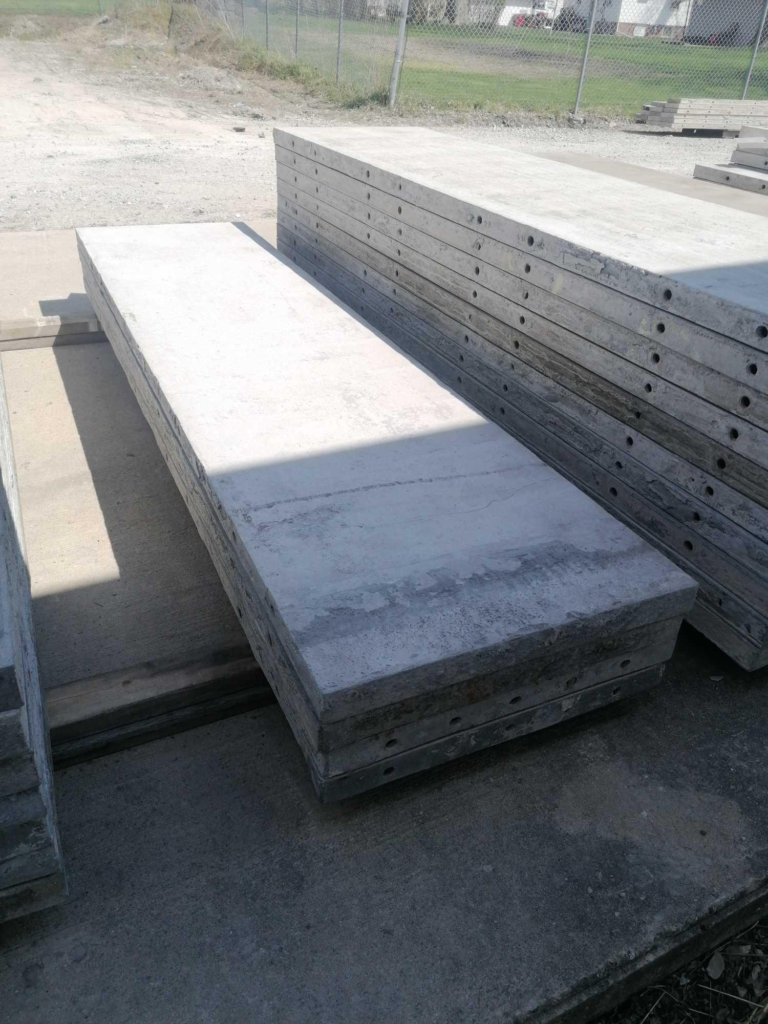 (4) 24" x 8' Durand Aluminum Concrete Forms, Smooth 8" Hole Pattern