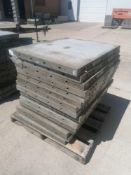 (16) 30" x 3' Western Elite Aluminum Concrete Forms, Smooth 6-12 Hole Pattern Triple Punch/Gasket,