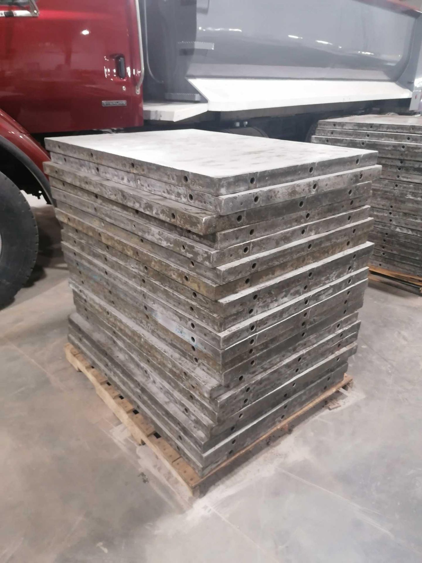 (20) 36" x 4' Western Aluminum Concrete Forms, Smooth 6-12 Hole Pattern. Located at 119 Spruce