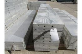 (10) 16" x 8' New Durand Concrete Forms, Smooth 6-12 Hole Pattern, Attached Hardware. Located at 301