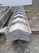 (4) 8" 45 DEG Outside Corner Durand Aluminum Concrete Forms, Smooth 6-12 Hole Pattern. Located at