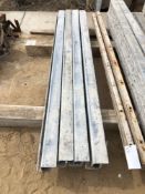 (8) 4" x 4" x 8' Nominal ISC Wall-Ties Aluminum Concrete Forms, Smooth 6-12 Hole Pattern. Located at