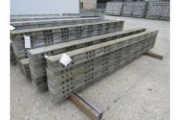 (8) 5" x 9' Western Elite Aluminum Concrete Forms, Smooth 6-12 Hole Pattern Triple Punch/ Gasket.