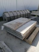 (4) 36" x 4' & (1) 24" x 4' Wall-Ties/Durand Aluminum Concrete Forms, Smooth 8" Hole Pattern.