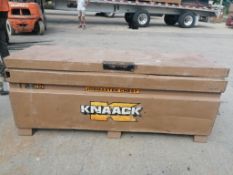 KNAACK Job Box Model 2472 with (54) Scafffolding Brackets. Located at 301 E Henry Street, Mt.