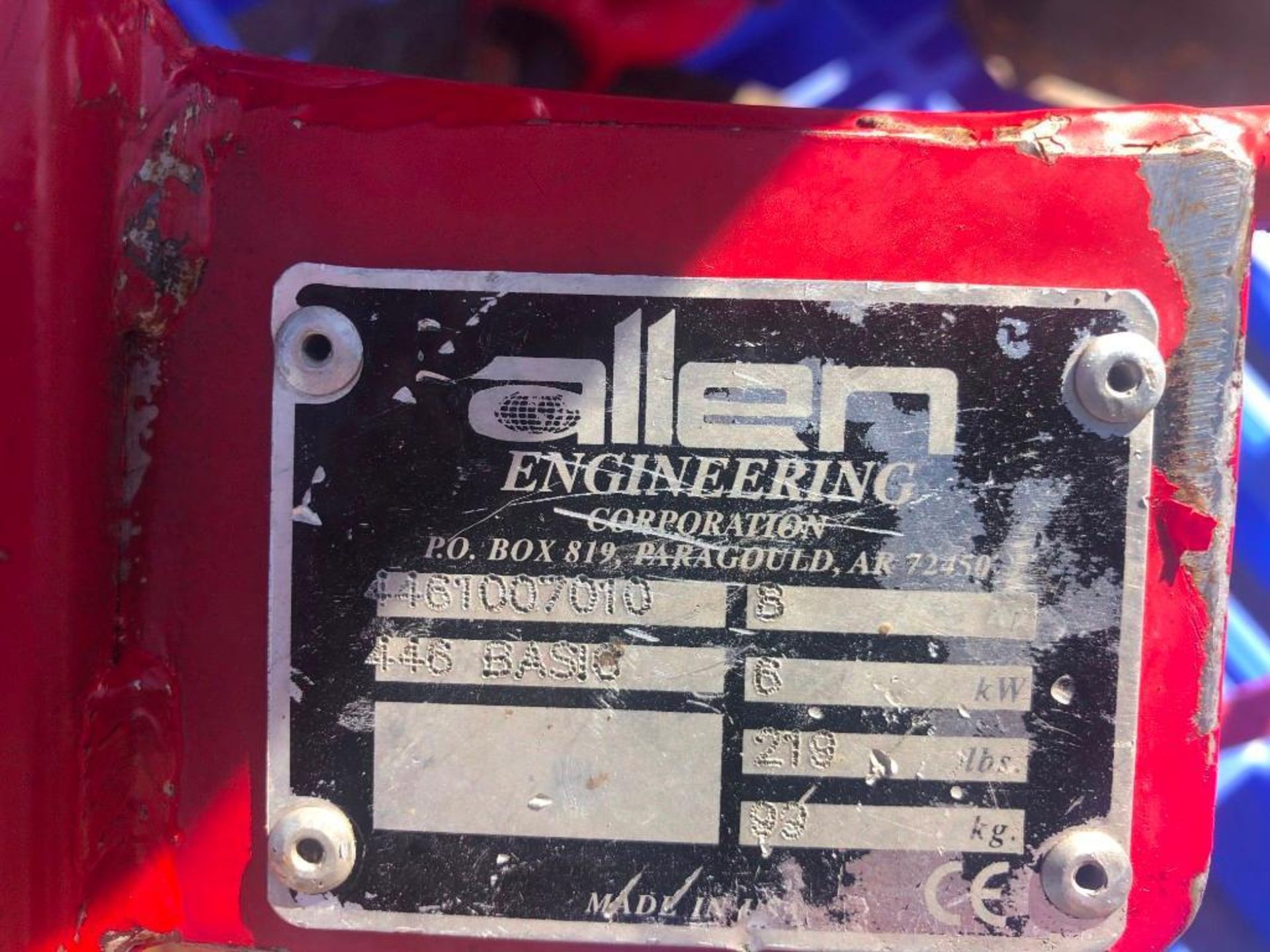 46" Allen Engineering Power Trowel, Serial #4461007010, Model 446 BASIC. Located at 301 E Henry - Image 5 of 5