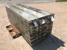 (15) 12" x 9' Wall-Ties Aluminum Concrete Forms, CAP, Smooth 6-12 Hole Pattern. Located at 301 E